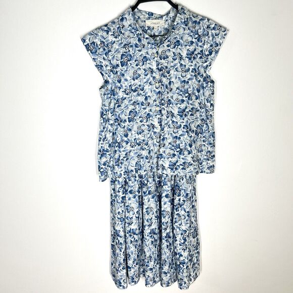 The Great. SET Sz 0 / XS Light Sky Pressed Floral The Knoll Skirt & Wren Top - Picture 6 of 16